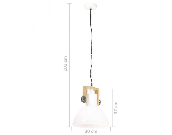 Sonata Индустриална пенделна лампа 25 W бяла кръгла 30 см E27