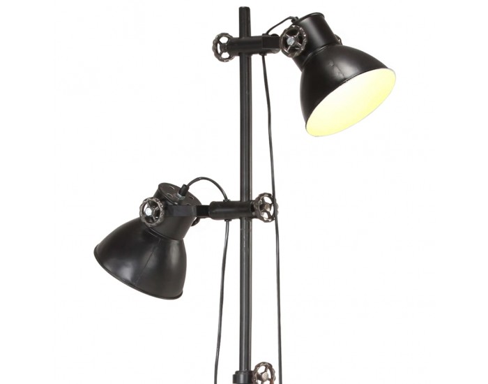 Sonata Подова лампа с 2 абажура, черен, E27, чугун
