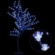 Sonata Коледно дърво, 128 сини LED, разцъфнала череша, 120 см