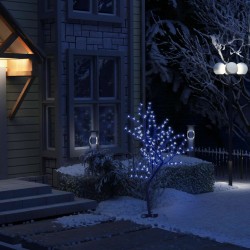 Sonata Коледно дърво, 128 сини LED, разцъфнала череша, 120 см - Сезонни и Празнични Декорации