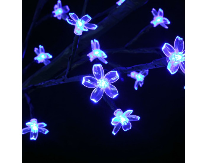 Sonata Коледно дърво, 200 LED синьо-бели, разцъфнала череша, 180 см