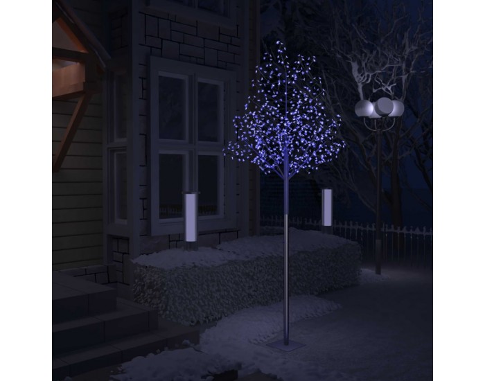 Sonata Коледно дърво, 600 LED сини, разцъфнала череша, 300 см