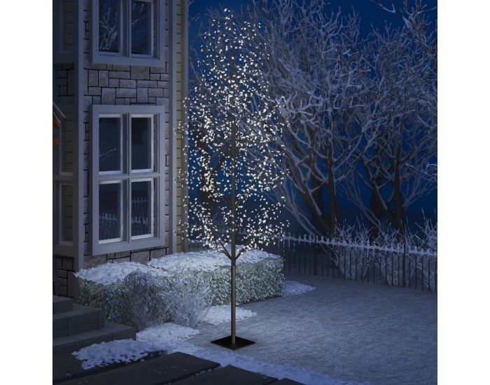 Sonata Коледно дърво, 1200 LED студено бeли, разцъфнала череша, 400 см
