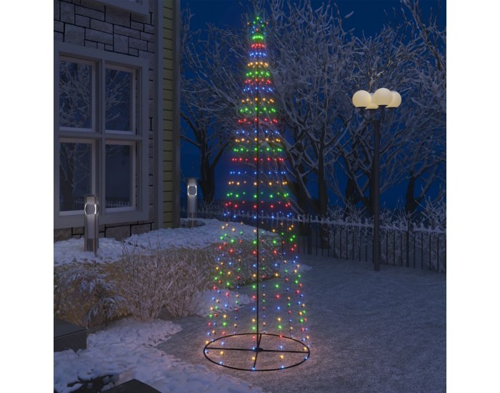 Sonata Коледна елха конус, 330 LED пъстри, декорация, 100x300 см