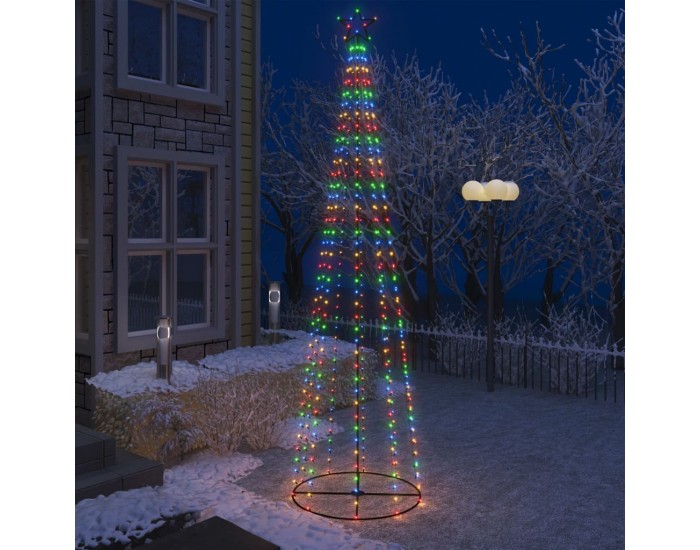 Sonata Коледна елха конус, 400 LED пъстри, декорация, 100x360 см