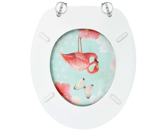 Sonata WC тоалетна седалка с капак, МДФ, дизайн фламинго