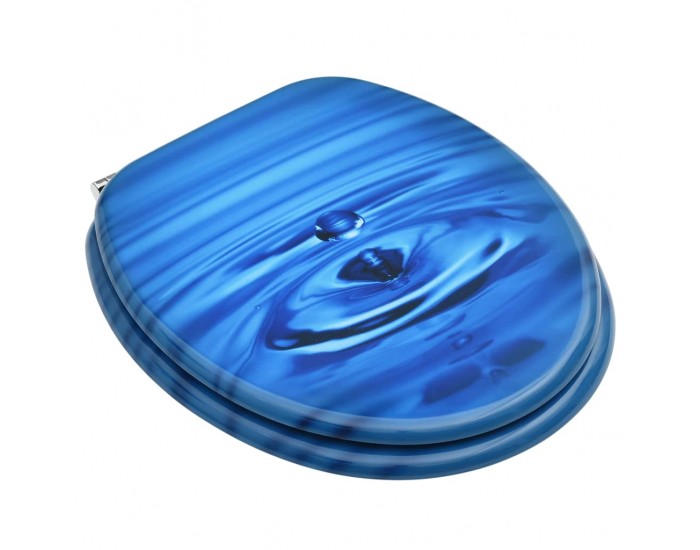 Sonata WC тоалетна седалка с капак, МДФ, дизайн сини водни капки
