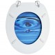 Sonata WC тоалетна седалка с капак, МДФ, дизайн сини водни капки