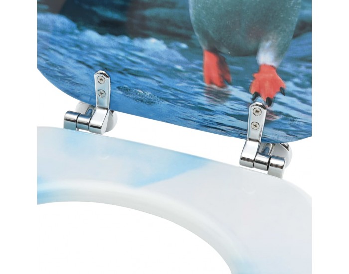 Sonata WC тоалетна седалка с капак, МДФ, дизайн пингвини