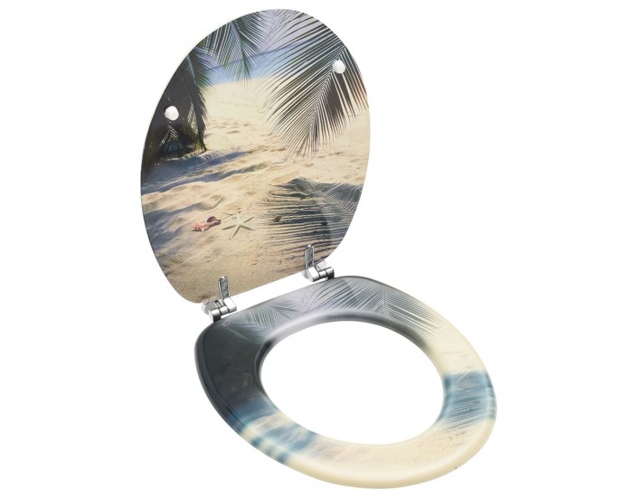 Sonata WC тоалетна седалка с капак, МДФ, дизайн плаж