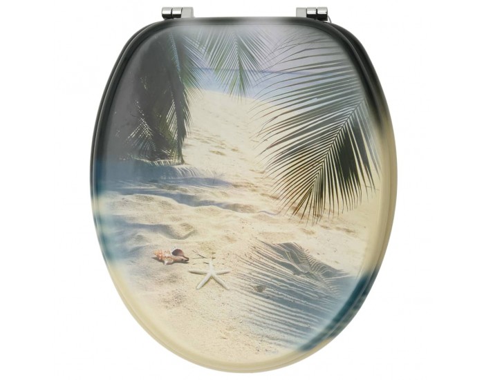 Sonata WC тоалетна седалка с капак, МДФ, дизайн плаж