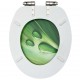 Sonata Тоалетна седалка плавно затваряне МДФ дизайн зелени водни капки