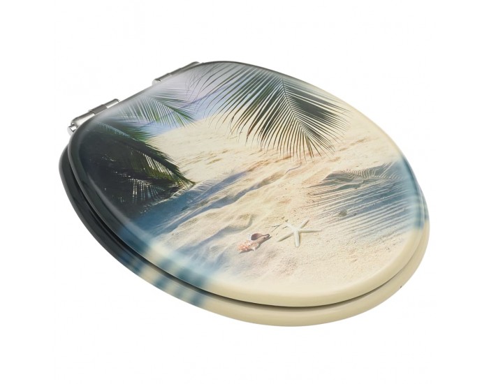 Sonata Тоалетна седалка капак с плавно затваряне МДФ дизайн плаж