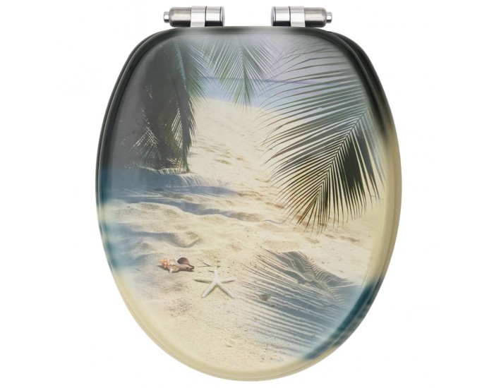Sonata Тоалетна седалка капак с плавно затваряне МДФ дизайн плаж