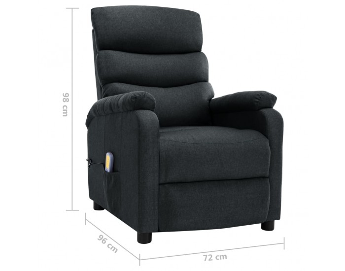 Sonata Масажен реклайнер, тъмносив, текстил