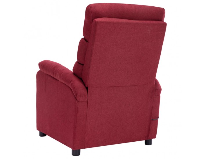 Sonata Масажен реклайнер, виненочервен, текстил
