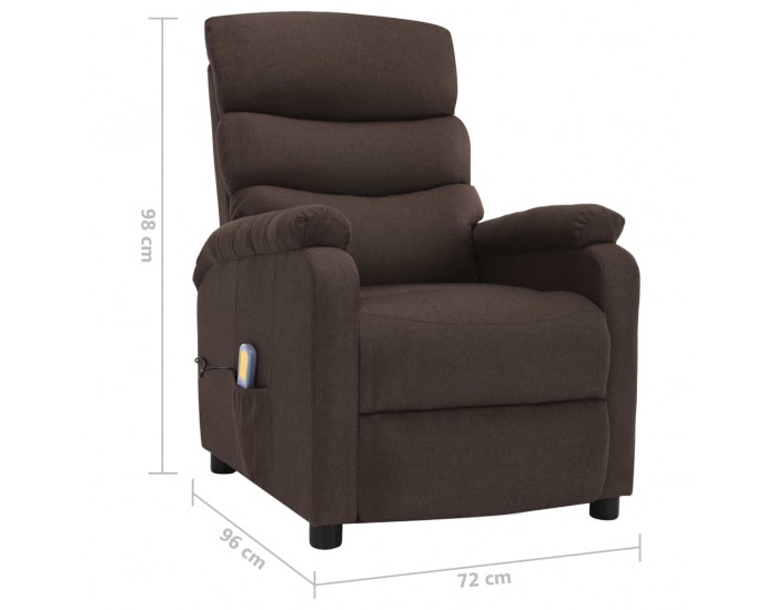 Sonata Масажен реклайнер, кафяв, текстил