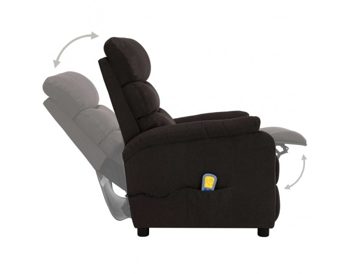 Sonata Масажен реклайнер, тъмнокафяв, текстил