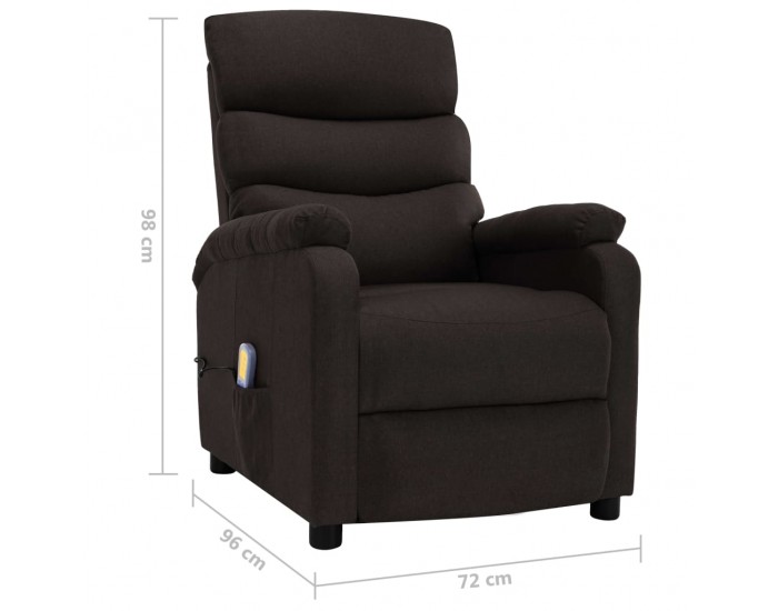 Sonata Масажен реклайнер, тъмнокафяв, текстил