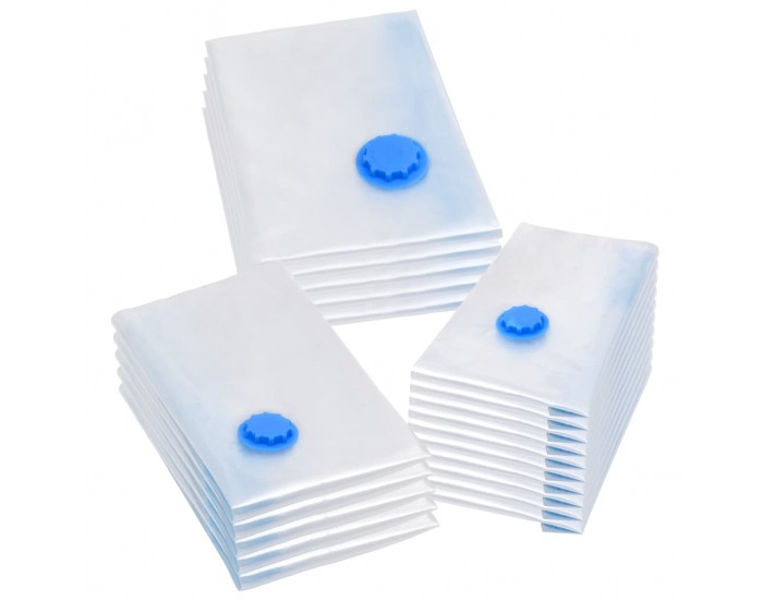 Sonata Вакуумни пътни чанти за съхранение на дрехи, 3 размера, 20 бр