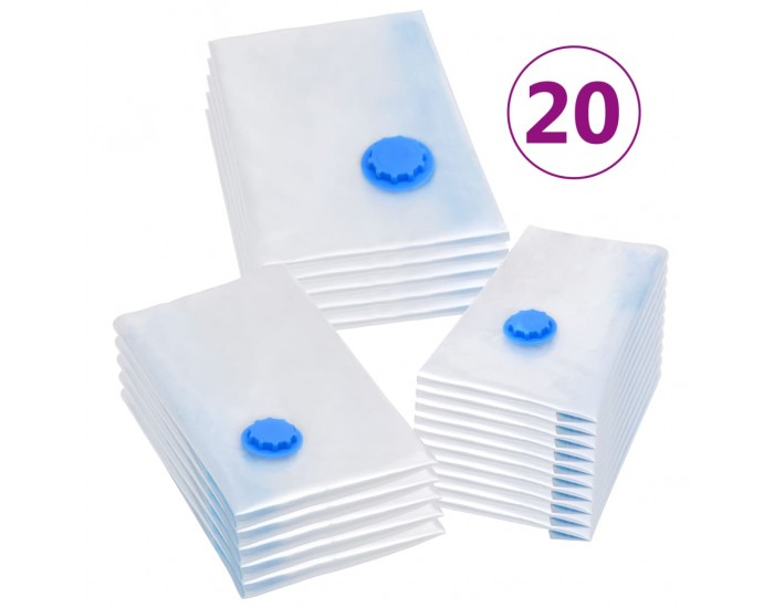 Sonata Вакуумни пътни чанти за съхранение на дрехи, 3 размера, 20 бр