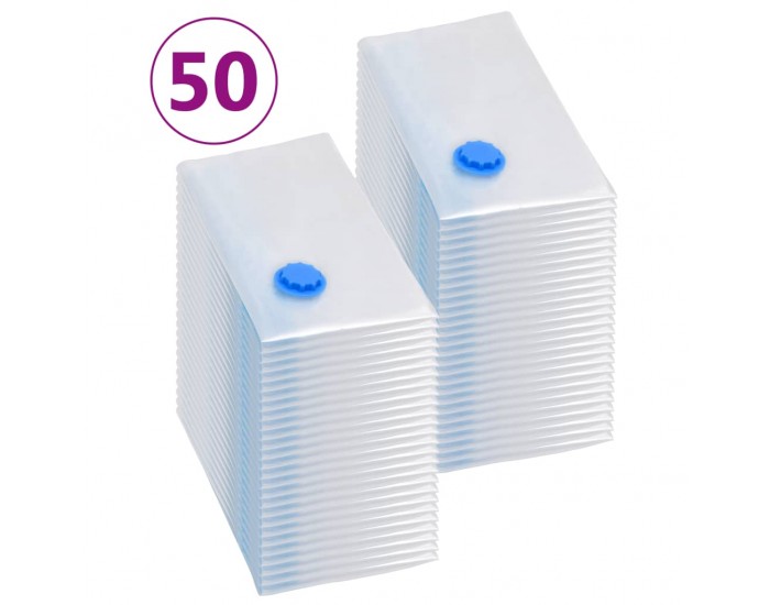 Sonata Вакуумни пътни чанти за съхранение на дрехи, 80x60 см, 50 бр