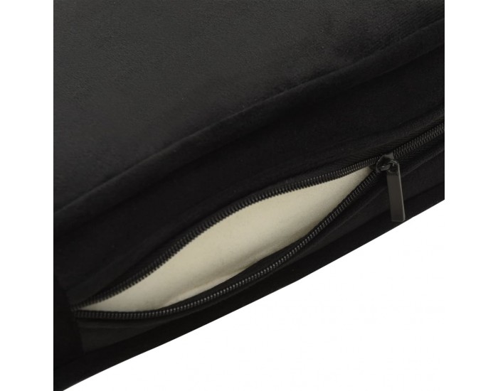 Sonata Кучешки диван, черен, 60x43x30 см, плюш и изкуствена кожа