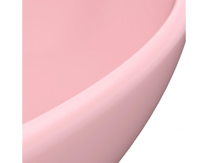 Sonata Луксозна овална мивка, матово розова, 40x33 см, керамика
