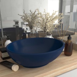 Sonata Луксозна овална мивка, матово тъмносиня, 40x33 см, керамика - Баня