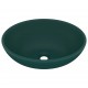 Sonata Луксозна овална мивка, матово тъмнозелена, 40x33 см, керамика