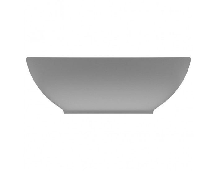Sonata Луксозна овална мивка, матово светлосива, 40x33 см, керамика