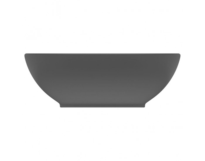 Sonata Луксозна овална мивка, матово тъмносива, 40x33 см, керамика