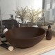 Sonata Луксозна овална мивка, матово тъмнокафява, 40x33 см, керамика