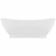 Sonata Мивка с преливник лукс овал бял мат 58,5x39 см керамика