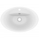 Sonata Мивка с преливник лукс овал бял мат 58,5x39 см керамика