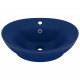 Sonata Мивка с преливник лукс овал тъмносин мат 58,5x39 см керамика