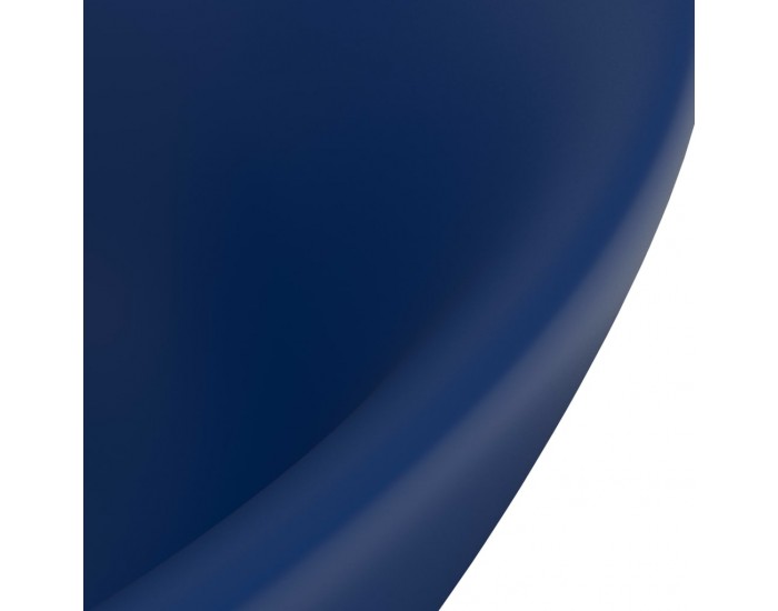 Sonata Мивка с преливник лукс овал тъмносин мат 58,5x39 см керамика