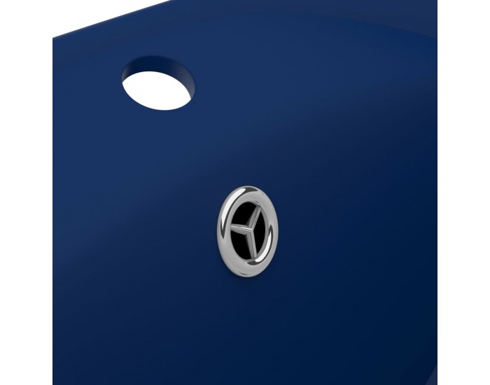 Sonata Мивка с преливник лукс овал тъмносин мат 58,5x39 см керамика