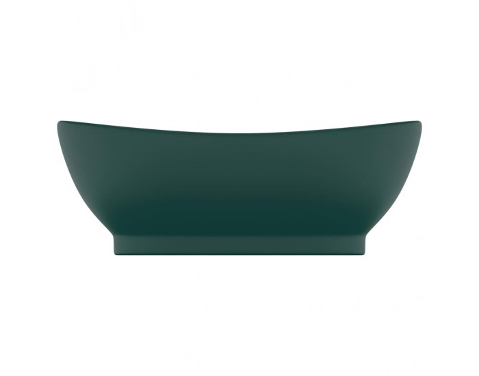 Sonata Мивка с преливник лукс овал тъмнозелен мат 58,5x39 см керамика