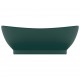 Sonata Мивка с преливник лукс овал тъмнозелен мат 58,5x39 см керамика