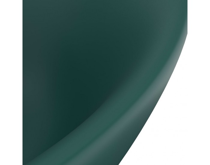 Sonata Мивка с преливник лукс овал тъмнозелен мат 58,5x39 см керамика