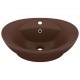Sonata Мивка с преливник лукс овал тъмнокафяв мат 58,5x39 см керамика