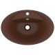 Sonata Мивка с преливник лукс овал тъмнокафяв мат 58,5x39 см керамика