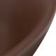 Sonata Мивка с преливник лукс овал тъмнокафяв мат 58,5x39 см керамика