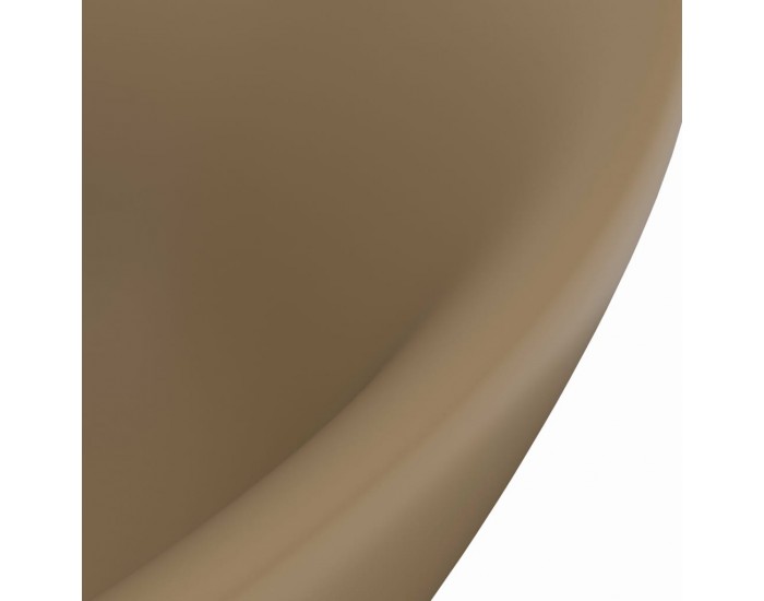 Sonata Мивка с преливник лукс овал кремав мат 58,5x39 см керамика