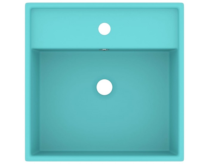 Sonata Мивка преливник лукс квадрат светлозелен мат 41x41 см керамика