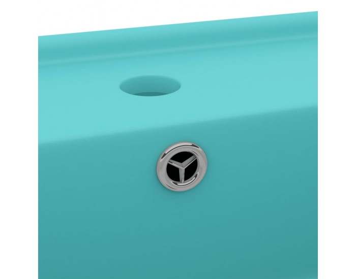 Sonata Мивка преливник лукс квадрат светлозелен мат 41x41 см керамика