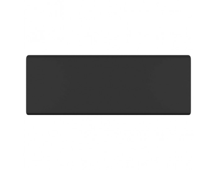 Sonata Мивка с преливник лукс квадрат черен мат 41x41 см керамика