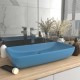 Sonata Луксозна правоъгълна мивка матово светлосиня 71x38 см керамика