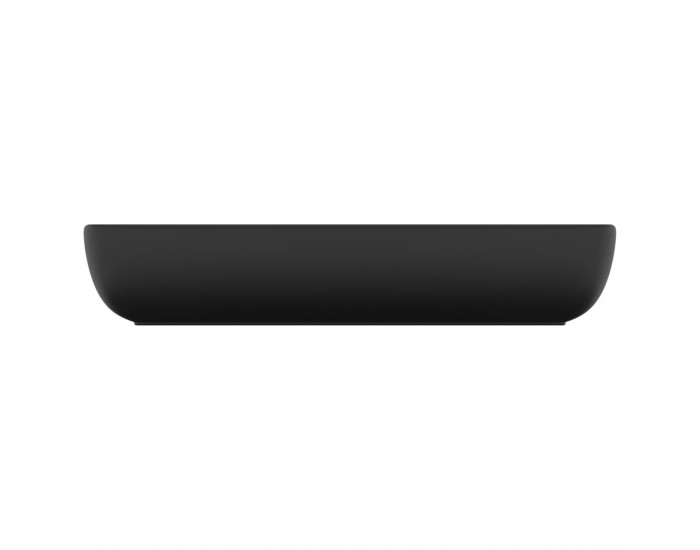 Sonata Луксозна правоъгълна мивка матово черна 71x38 см керамика